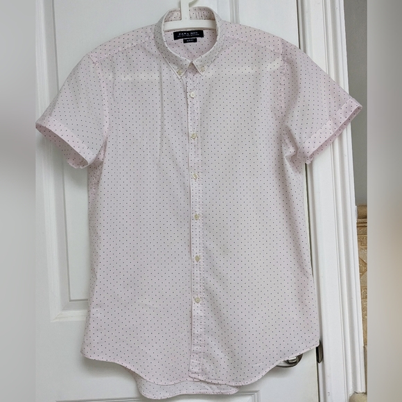 Zara Man Short Sleeve Button Down Shirt - size L - Picture 1 of 3